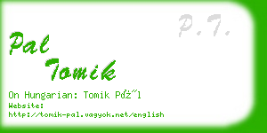 pal tomik business card